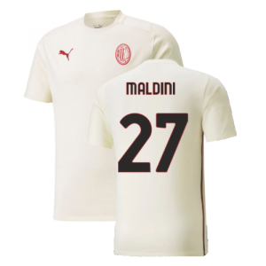 2021-2022 AC Milan Casuals Tee (Afterglow) (MALDINI 27)