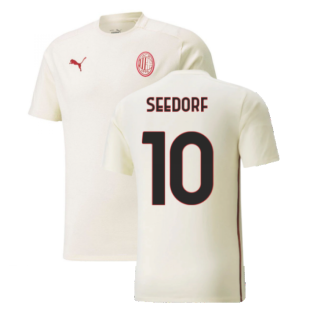 2021-2022 AC Milan Casuals Tee (Afterglow) (SEEDORF 10)