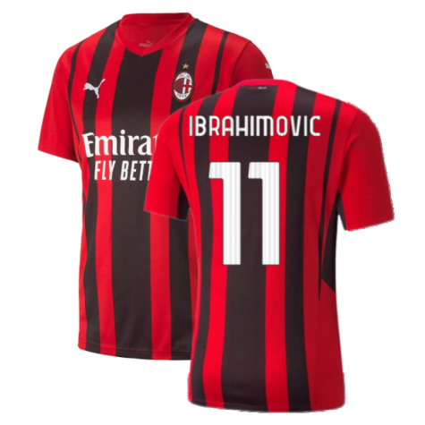 2021-2022 AC Milan Home Shirt (IBRAHIMOVIC 11)