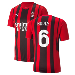 2021-2022 AC Milan Home Shirt (Kids) (BARESI 6)
