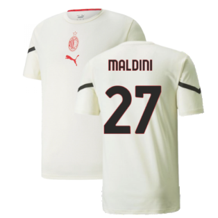 2021-2022 AC Milan Pre-Match Jersey (Afterglow) (MALDINI 27)
