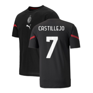 2021-2022 AC Milan Pre-Match Jersey (Black) (CASTILLEJO 7)