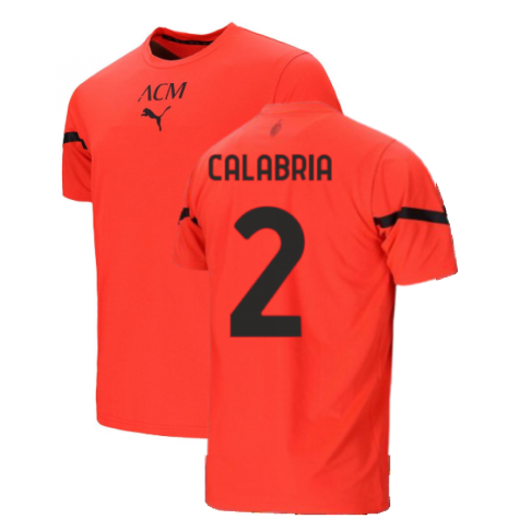 2021-2022 AC Milan Pre-Match Jersey (Red) (CALABRIA 2)