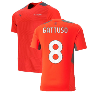 2021-2022 AC Milan Training Jersey (Red) (GATTUSO 8)