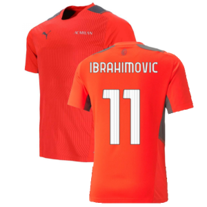 2021-2022 AC Milan Training Jersey (Red) (IBRAHIMOVIC 11)
