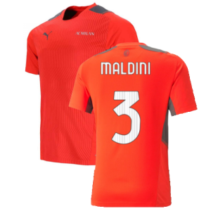 2021-2022 AC Milan Training Jersey (Red) (MALDINI 3)