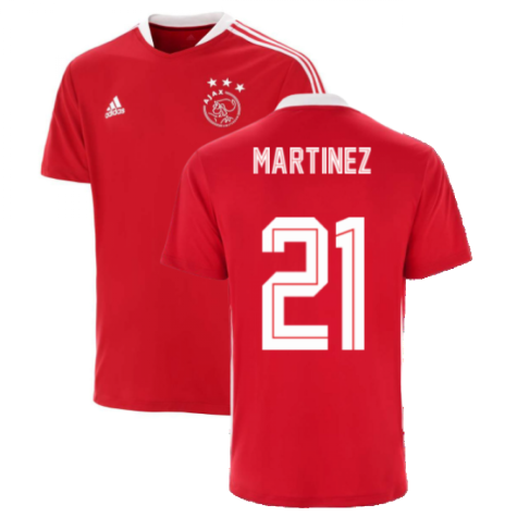 2021-2022 Ajax Training Jersey (Red) (MARTINEZ 21)