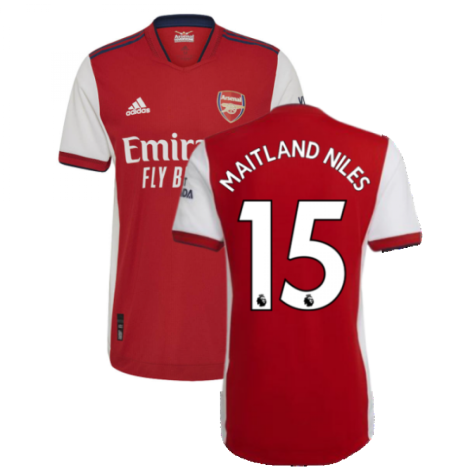 2021-2022 Arsenal Authentic Home Shirt (MAITLAND NILES 15)
