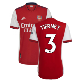 2021-2022 Arsenal Authentic Home Shirt (TIERNEY 3)