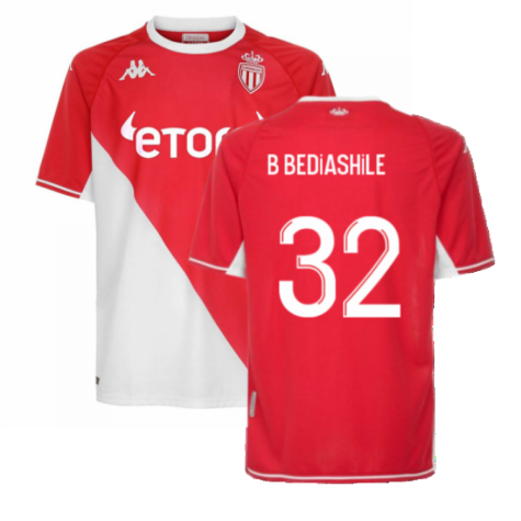 2021-2022 AS Monaco Home Shirt (B BEDIASHILE 32)