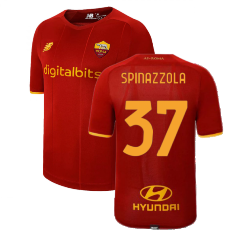 2021-2022 AS Roma Home Shirt (SPINAZZOLA 37)