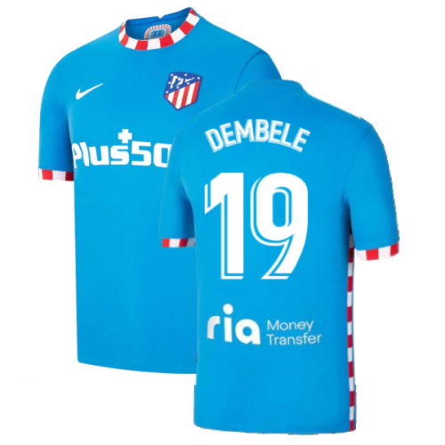 2021-2022 Atletico Madrid 3rd Shirt (DEMBELE 19) 2021-2022 Atletico Madrid 3rd Shirt (DEMBELE 19)