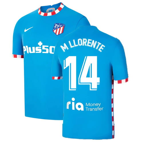 2021-2022 Atletico Madrid 3rd Shirt (M LLORENTE 14) 2021-2022 Atletico Madrid 3rd Shirt (M LLORENTE 14)