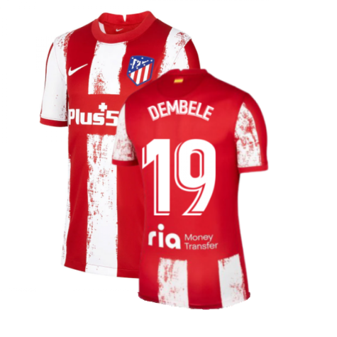 2021-2022 Atletico Madrid Home Shirt (Kids) (DEMBELE 19)