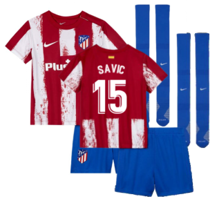 2021-2022 Atletico Madrid Little Boys Home Shirt (SAVIC 15)