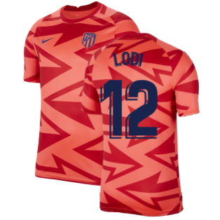 2021-2022 Atletico Madrid Pre-Match Training Shirt (Red) - Kids (RENAN LODI 12)