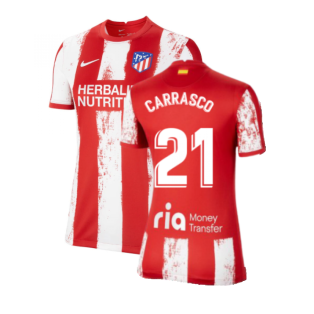 2021-2022 Atletico Madrid Womens Home Shirt (CARRASCO 21)