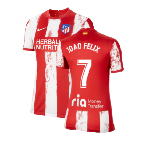 2021-2022 Atletico Madrid Womens Home Shirt (JOAO FELIX 7)