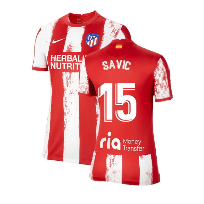 2021-2022 Atletico Madrid Womens Home Shirt (SAVIC 15)