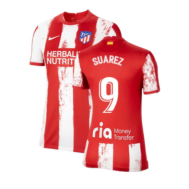 2021-2022 Atletico Madrid Womens Home Shirt (SUAREZ 9)