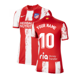2021-2022 Atletico Madrid Womens Home Shirt (Your Name)