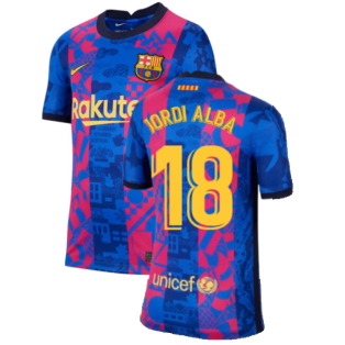 2021-2022 Barcelona 3rd Shirt (Kids) (JORDI ALBA 18)