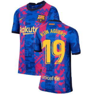 2021-2022 Barcelona 3rd Shirt (Kids) (KUN AGUERO 19)
