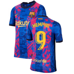 2021-2022 Barcelona 3rd Shirt (Kids) (MEMPHIS 9)