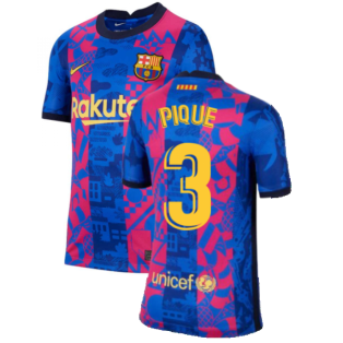2021-2022 Barcelona 3rd Shirt (Kids) (PIQUE 3)