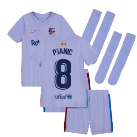 2021-2022 Barcelona Away Mini Kit (Kids) (PJANIC 8)