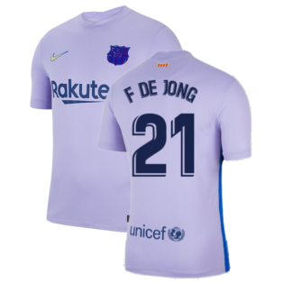 2021-2022 Barcelona Away Shirt (F DE JONG 21)