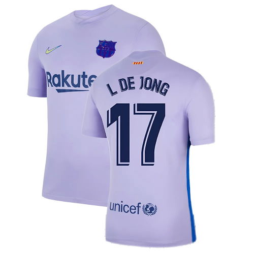 2021-2022 Barcelona Away Shirt (Kids) (L DE JONG 17) 2021-2022 Barcelona Away Shirt (Kids) (L DE JONG 17)