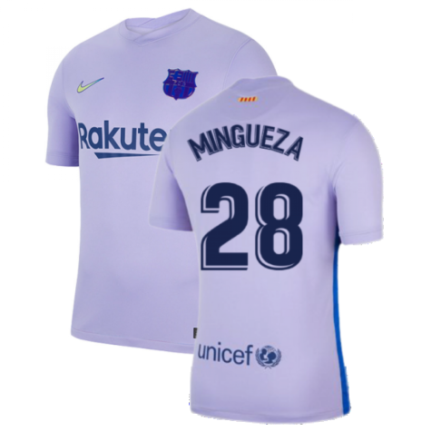 2021-2022 Barcelona Away Shirt (MINGUEZA 28)