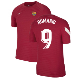 2021-2022 Barcelona Elite Training Shirt (Red) (ROMARIO 9)