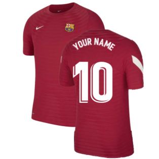 2021-2022 Barcelona Elite Training Shirt (Red) (Your Name)