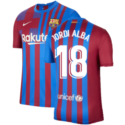 2021-2022 Barcelona Home Shirt (JORDI ALBA 18)  2021-2022 Barcelona Home Shirt (JORDI ALBA 18)