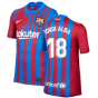 2021-2022 Barcelona Home Shirt (Kids) (JORDI ALBA 18)