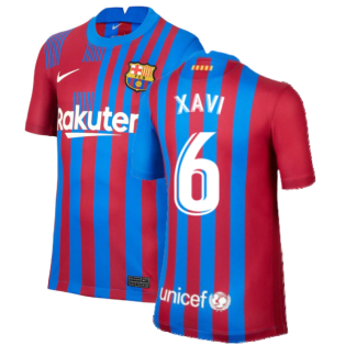 2021-2022 Barcelona Home Shirt (Kids) (XAVI 6)