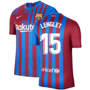 2021-2022 Barcelona Home Shirt (LENGLET 15)