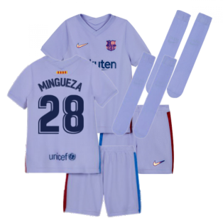 2021-2022 Barcelona Infants Away Kit (MINGUEZA 28)