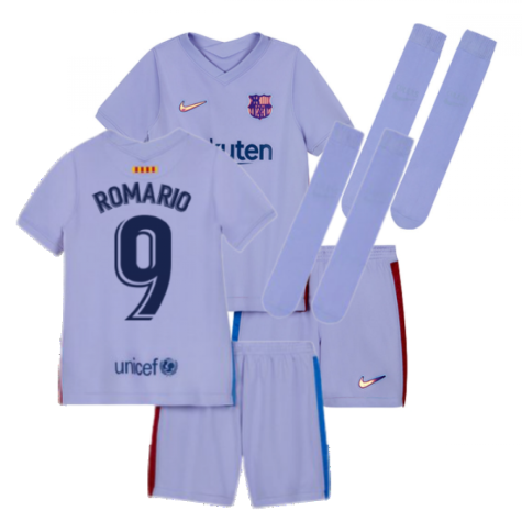 2021-2022 Barcelona Infants Away Kit (ROMARIO 9)