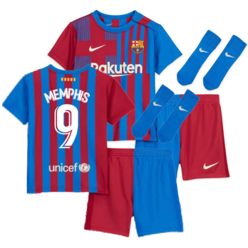 2021-2022 Barcelona Infants Home Kit (MEMPHIS 9)  2021-2022 Barcelona Infants Home Kit (MEMPHIS 9)