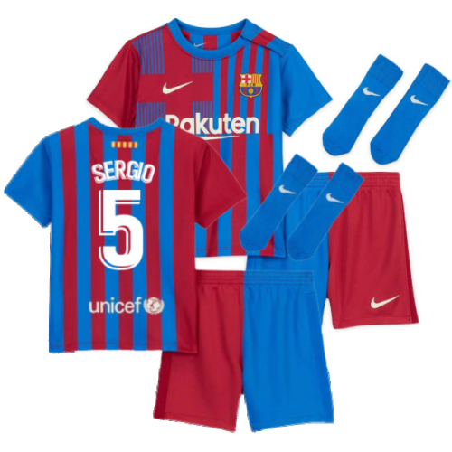 2021-2022 Barcelona Infants Home Kit (SERGIO 5)  2021-2022 Barcelona Infants Home Kit (SERGIO 5)