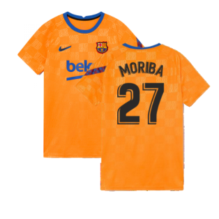 2021-2022 Barcelona Pre-Match Jersey (Orange) (MORIBA 27)