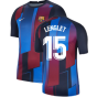 2021-2022 Barcelona Pre-Match Training Shirt (Blue) - Kids (LENGLET 15)