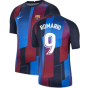 2021-2022 Barcelona Pre-Match Training Shirt (Blue) - Kids (ROMARIO 9)
