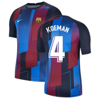 2021-2022 Barcelona Pre-Match Training Shirt (Blue) (KOEMAN 4)