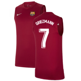 2021-2022 Barcelona Sleeveless Top (Red) (GRIEZMANN 7)