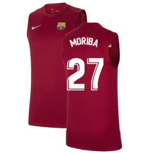 2021-2022 Barcelona Sleeveless Top (Red) (MORIBA 27)