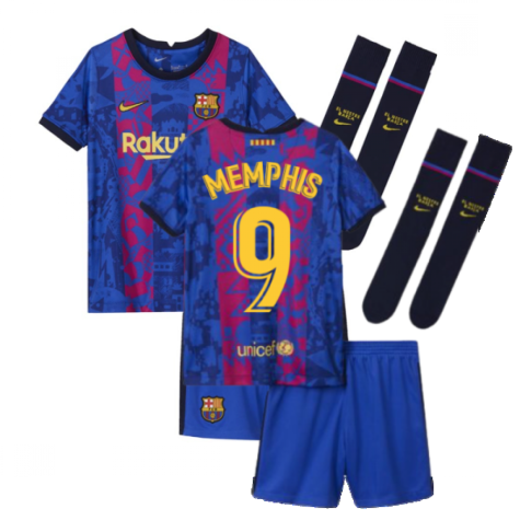 2021-2022 Barcelona Third Mini Kit (MEMPHIS 9)